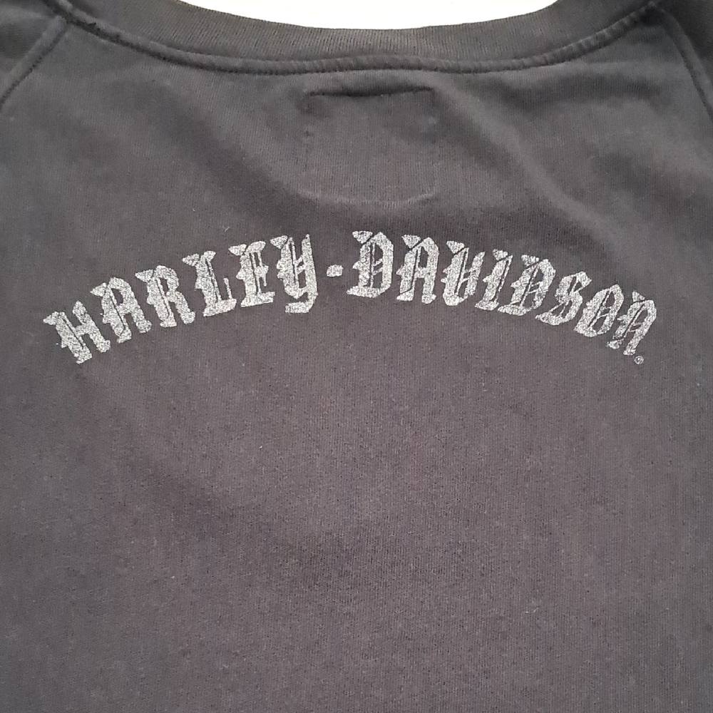 Harley-Davidson Women's Size Large Black Long Sleeve Dress with White Details - Picture 6 of 11